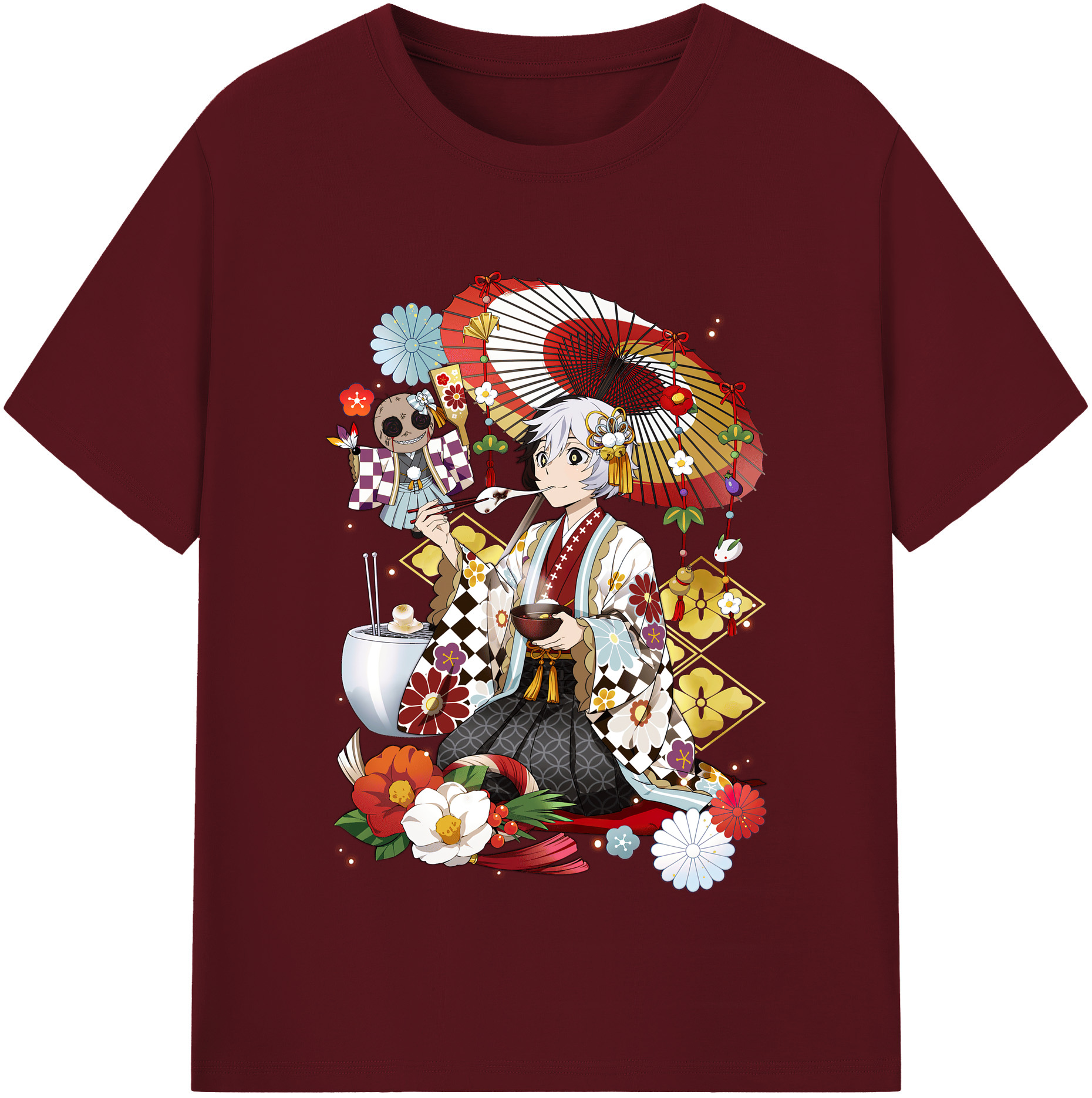 （画像用） 文豪ストレイドッグス Bungo Stray Dogs 綿100％半袖Tシャツ（フロントプリント）